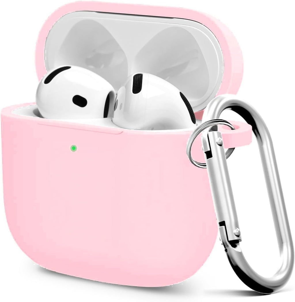 Premium Protective Case for Airpods 4Th Generation - Stylish & Durable Air Pods Case with Keychain for Air Pod & Air Pods Accessories（Pink）