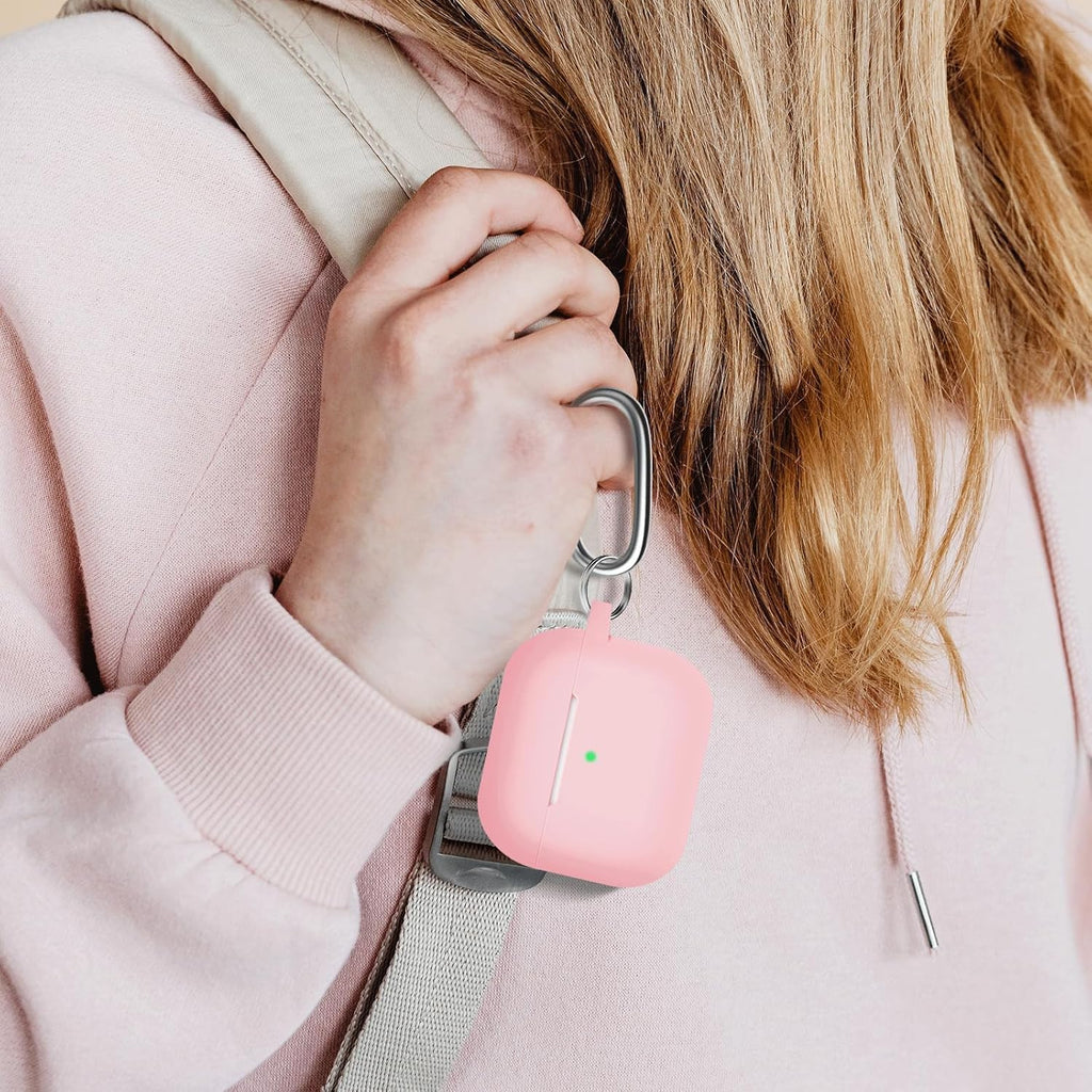 Premium Protective Case for Airpods 4Th Generation - Stylish & Durable Air Pods Case with Keychain for Air Pod & Air Pods Accessories（Pink）
