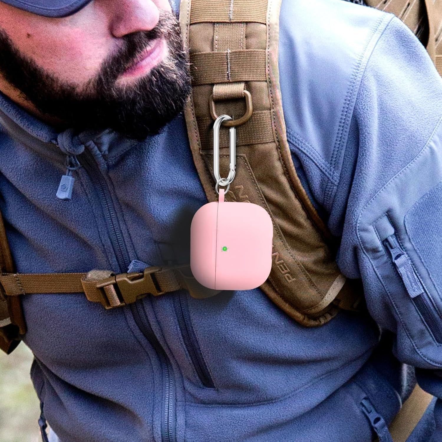 Premium Protective Case for Airpods 4Th Generation - Stylish & Durable Air Pods Case with Keychain for Air Pod & Air Pods Accessories（Pink）